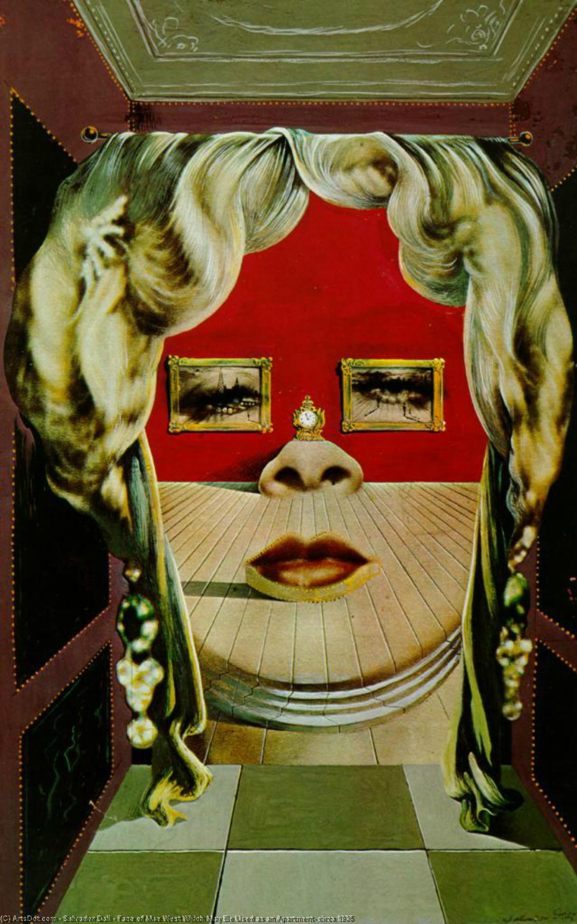 Gesicht Von Mae West, Das Als Wohnung Verwendet Werden Kann — Salvador Dalí