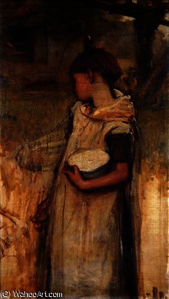 Girl With Flowers — Francis Montague Holl