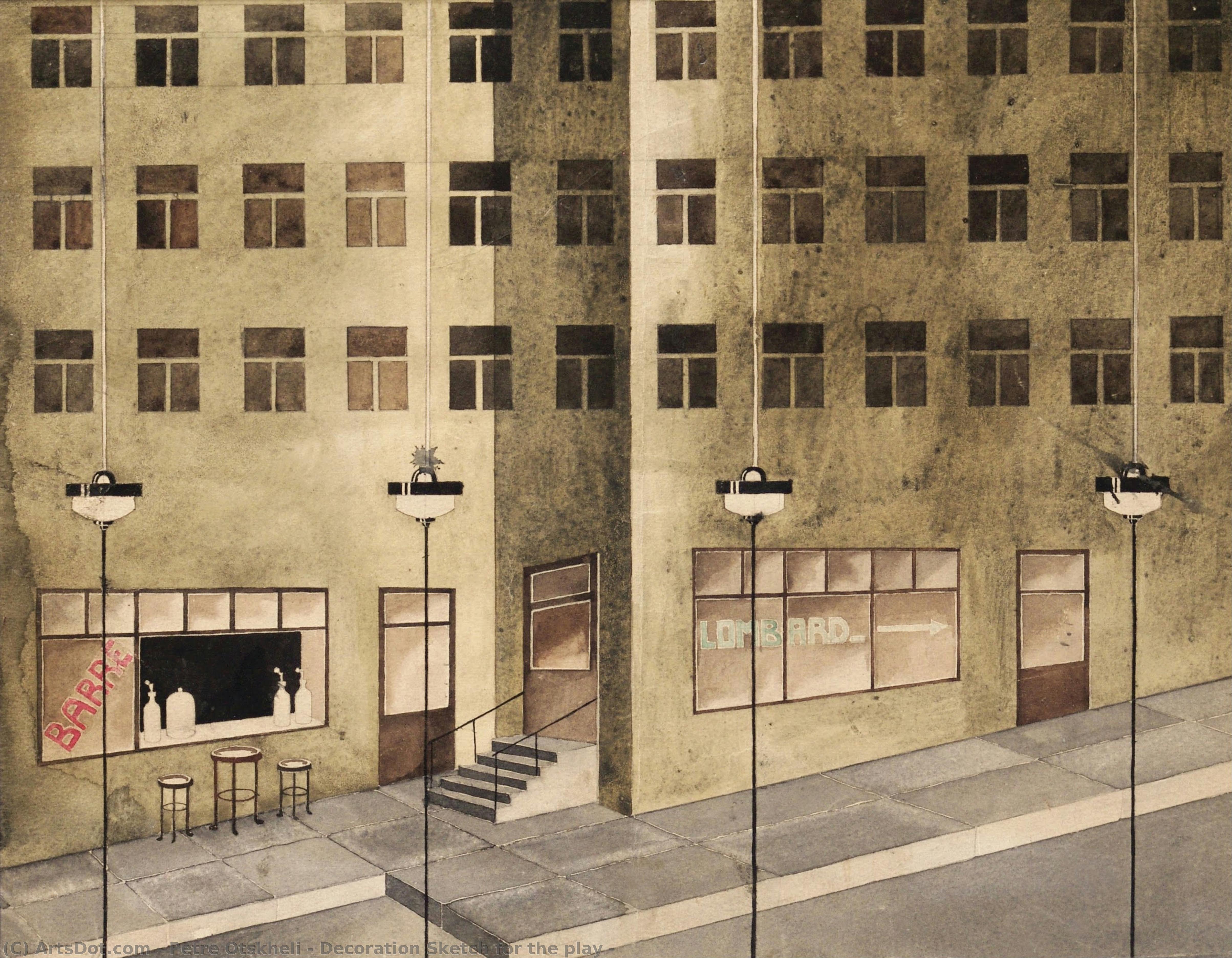 Decoration Sketch For The Play — Petre Otskheli