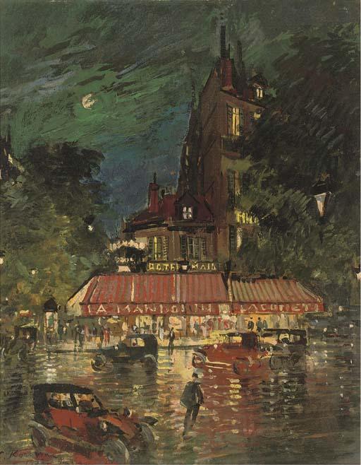 Night Time Before The Café Mandolin, Paris — Konstantin Alexeievitch Korovin