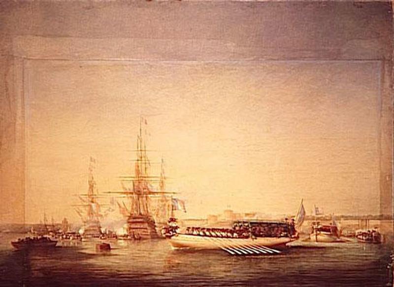Le Duc Et La Duchesse De Nemours En Rade De Brest.30 Aout 1843 — Jules Achille Noel