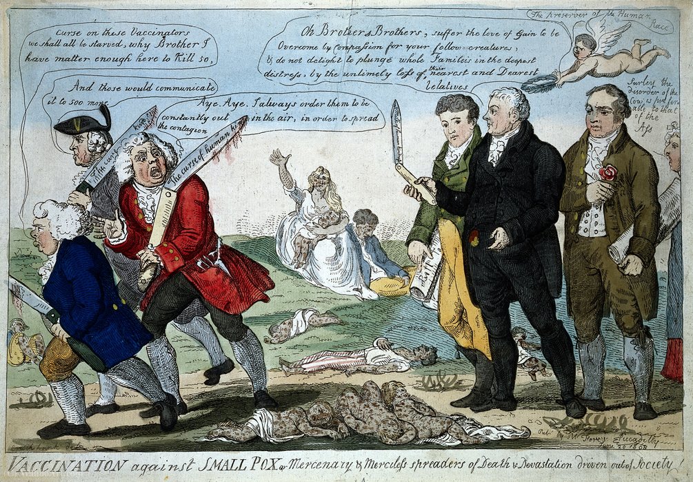 Jenner And His Two Colleagues Seeing Off Three Anti-vaccinat — Isaac Robert Cruikshank