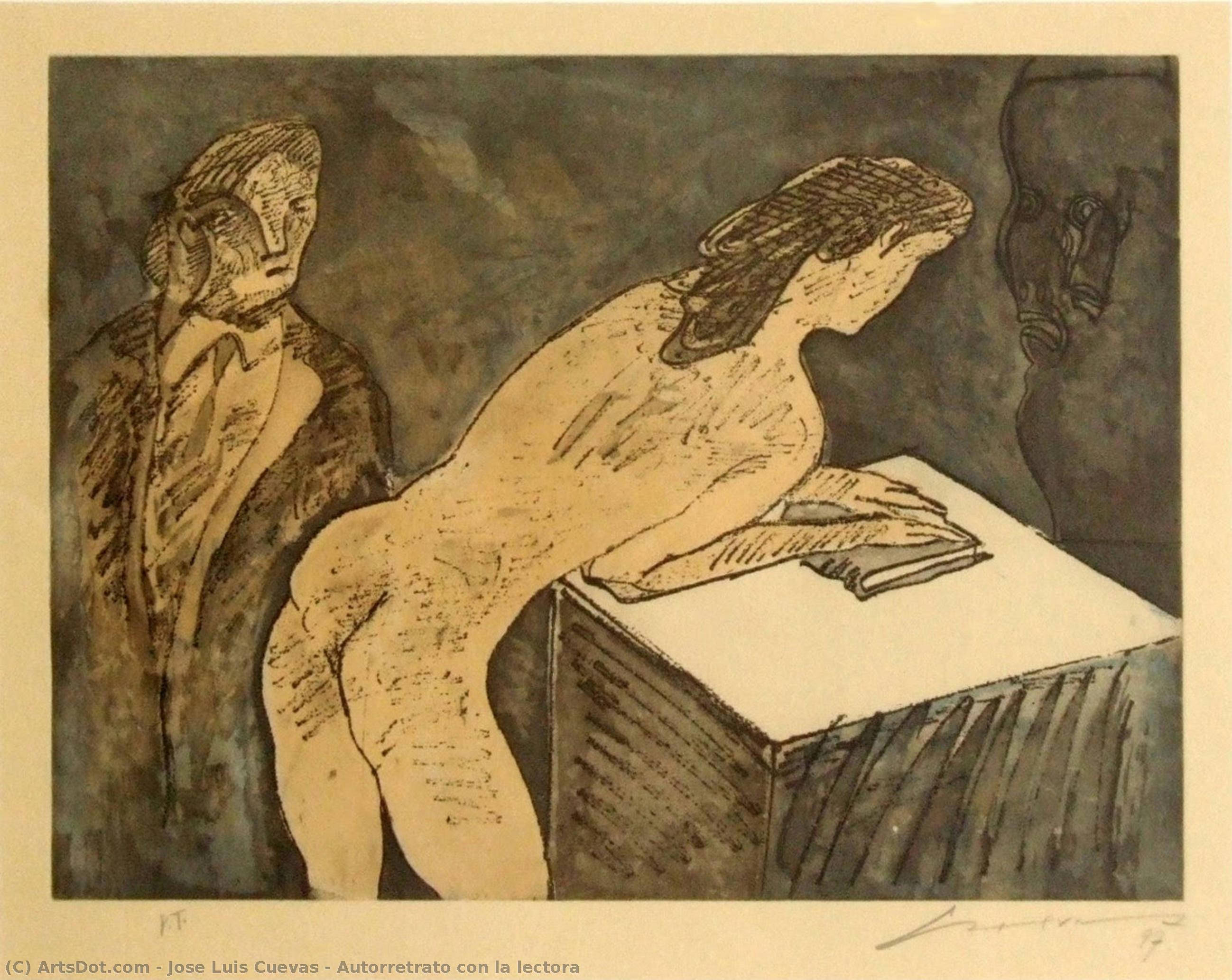 Autorretrato Con La Lectora — José Luis Cuevas