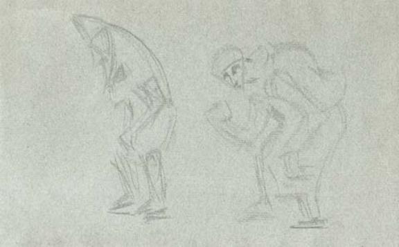 Sketch Of Two Figures For ''three Joys'' — Nicholas Roerich