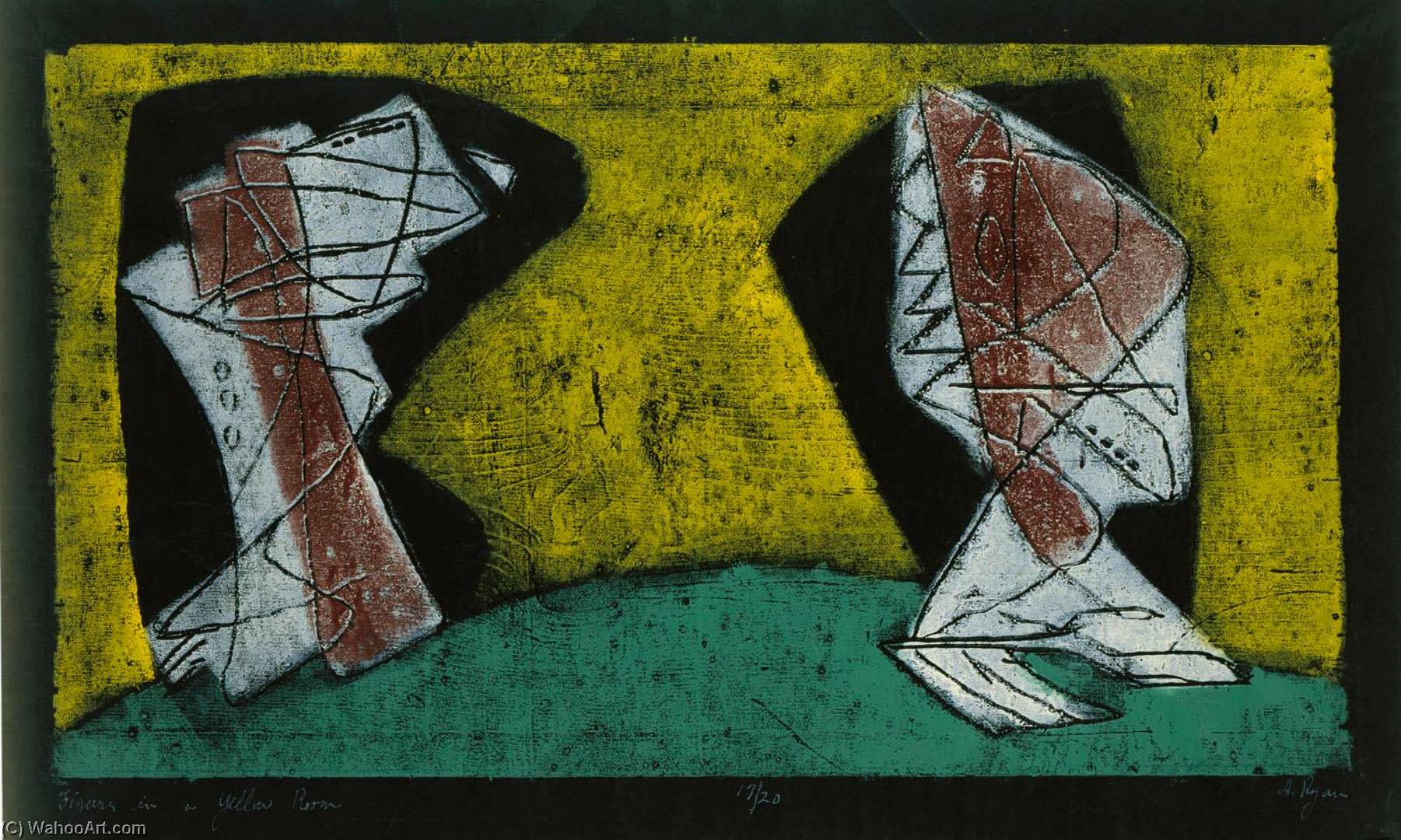 Figures In A Yellow Room — Anne Ryan