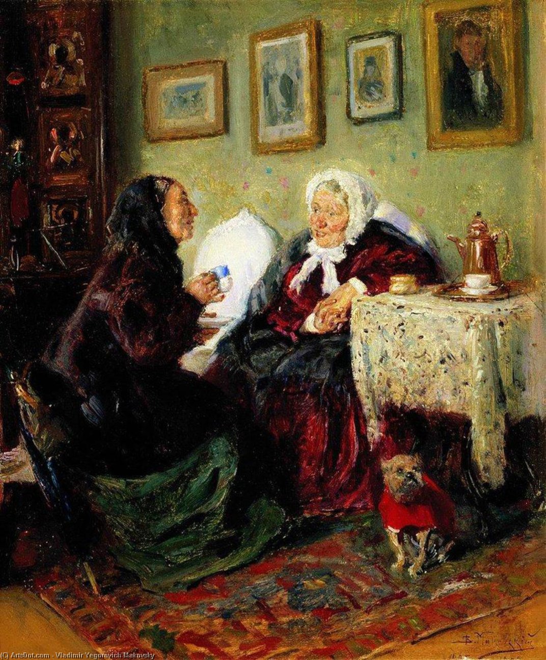 Tete-a-tete — Vladimir Yegorovich Makovsky