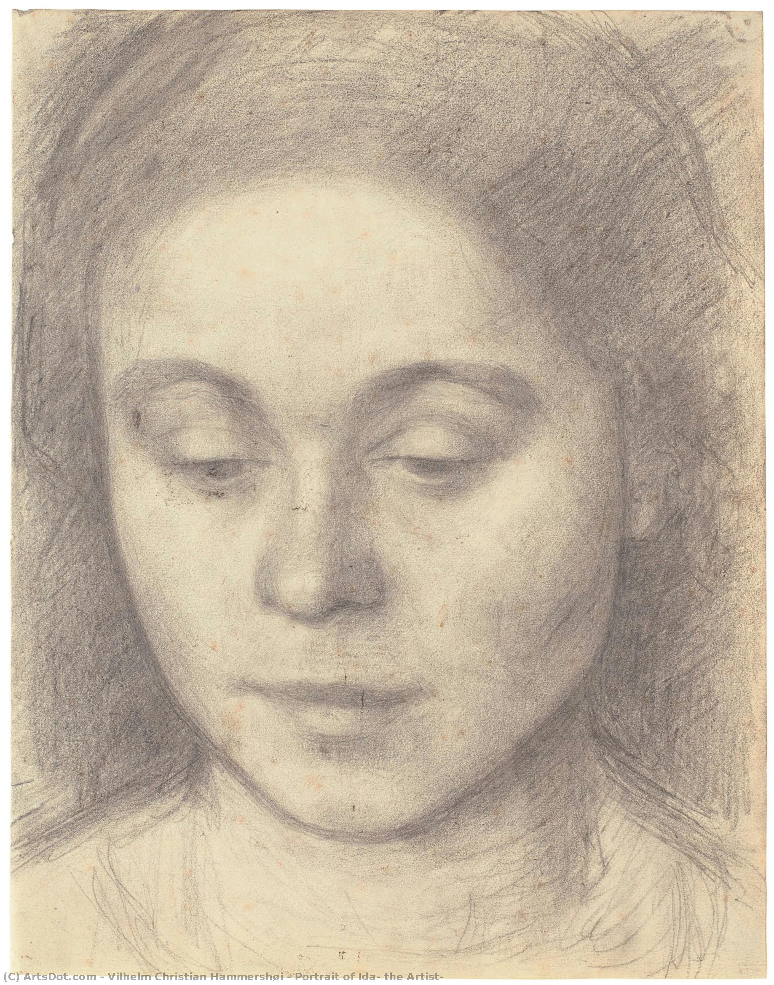 Portrait Of Ida, The Artist — Vilhelm Christian Hammershøi