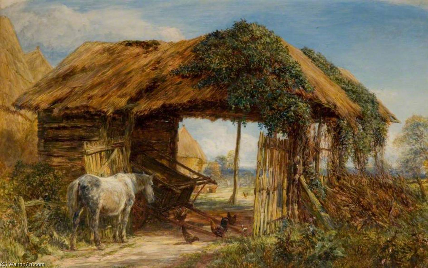 Farmyard Scene — Charles Thomas Burt