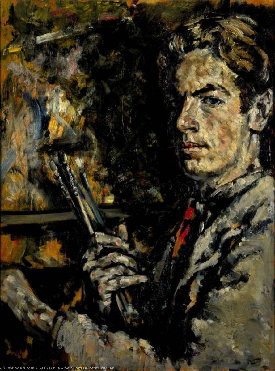 Self Portrait With Brushes — Alan Davie
