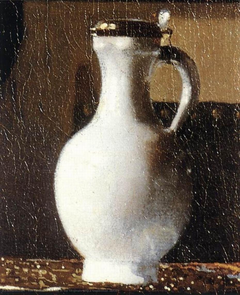 Eine Dame An Den Virginalen Mit Einem Mann (detail) — Johannes Vermeer