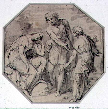 A Man And Two Women Conversing — Giovanni Battista Cipriani