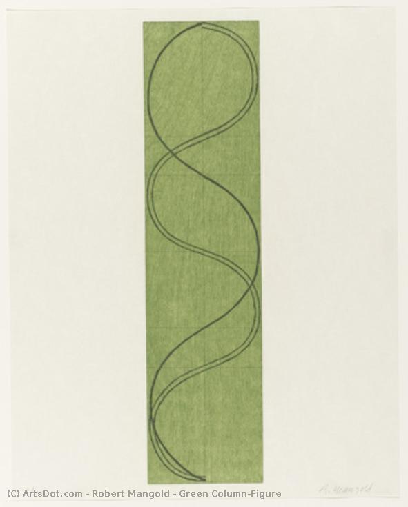 Green Column/figure — Robert Mangold