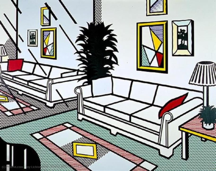 Интерьер Созерцательным Зеркалом — Рой Лихтенштейн