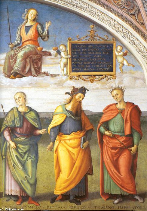 Famous Men Of Antiquity (detail) — Vannucci Pietro (le Perugin)