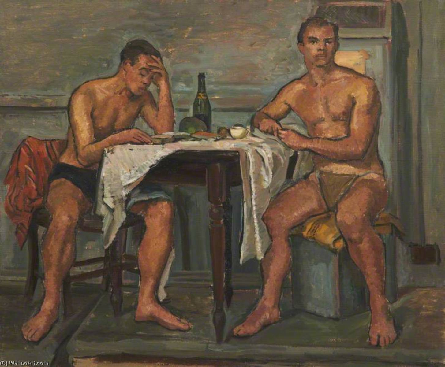 Two Men At A Table — Joan Hargreaves