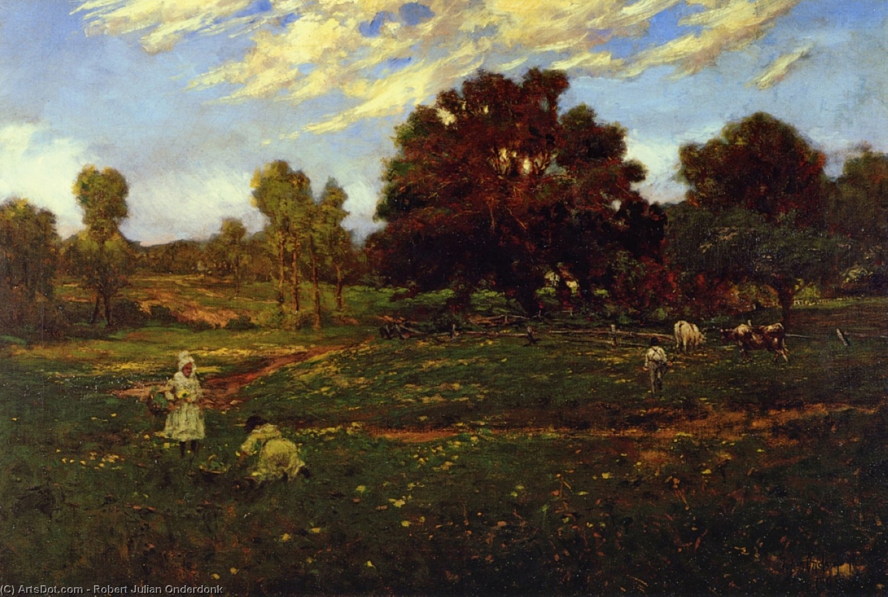 Fall Scene Near Sisterdale — Robert Julian Onderdonk (als Vater Der Texanischen Malerei Bekannt)