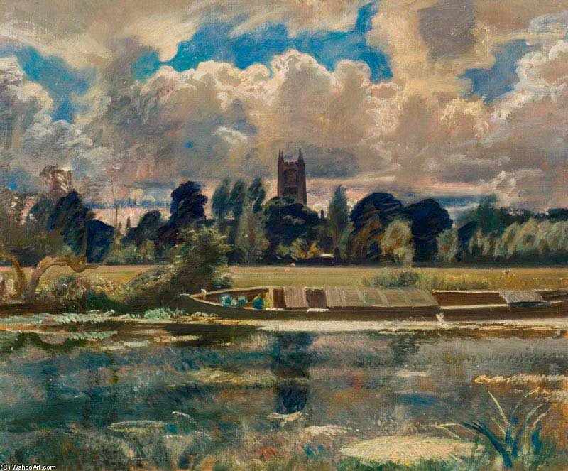 Dedham Painted From Lock Cottage — アルフレッド・ミュニングス