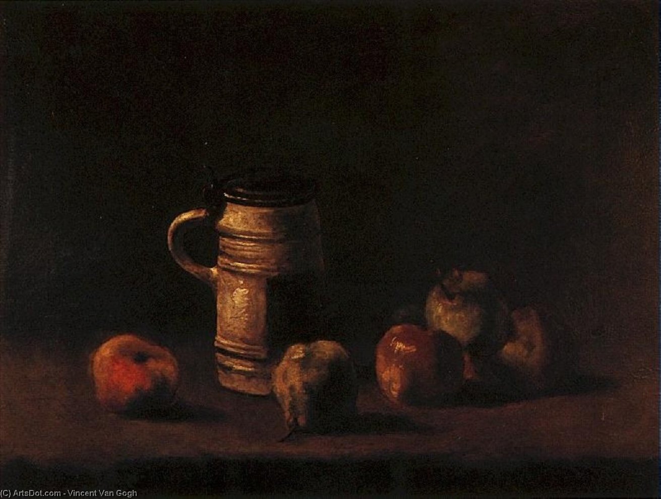 Still Life With Beer Mug And Fruit — Vincent Willem Van Gogh