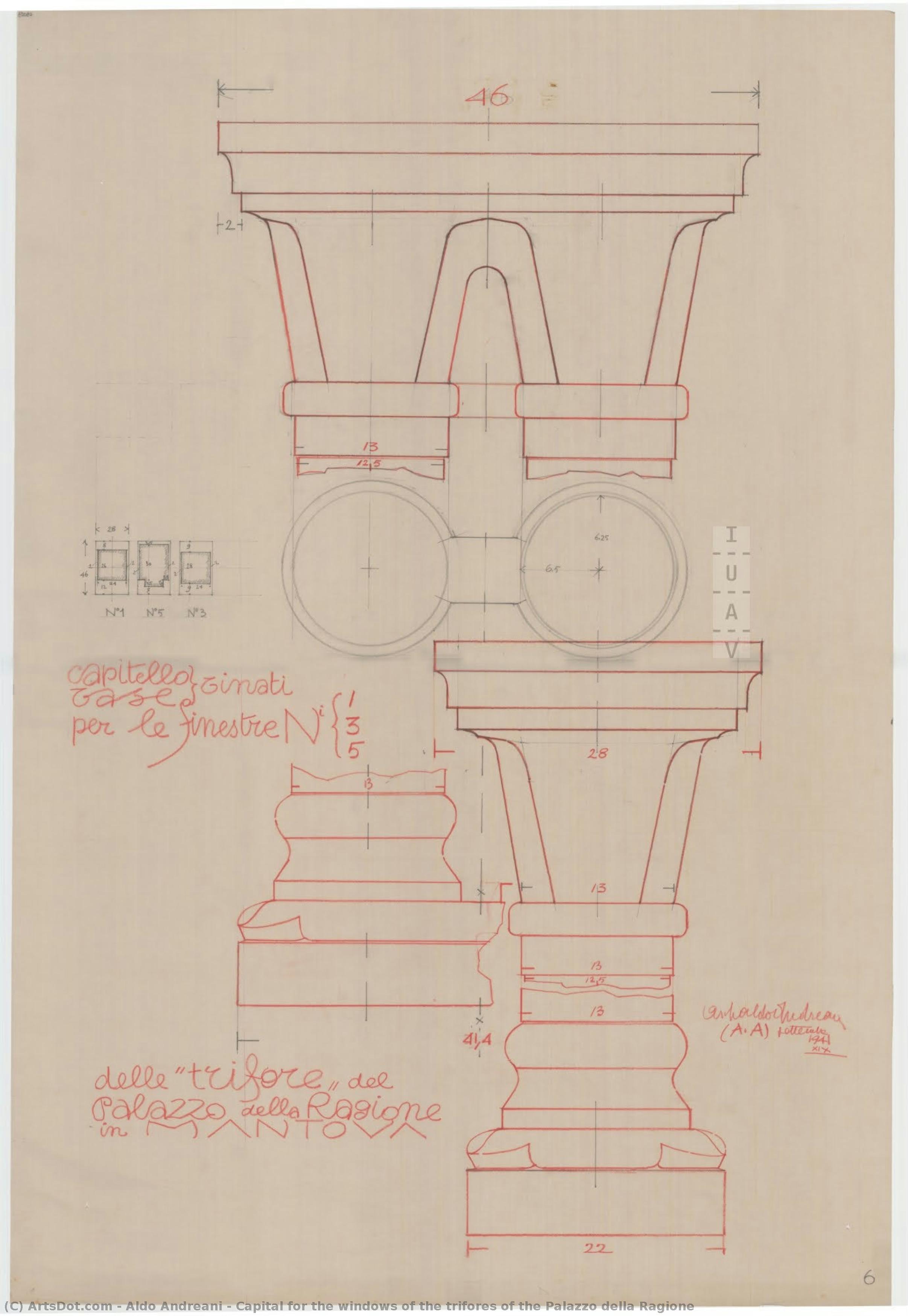 Capital For The Windows Of The Trifores Of The Palazzo Della Ragione — Aldo Andreani