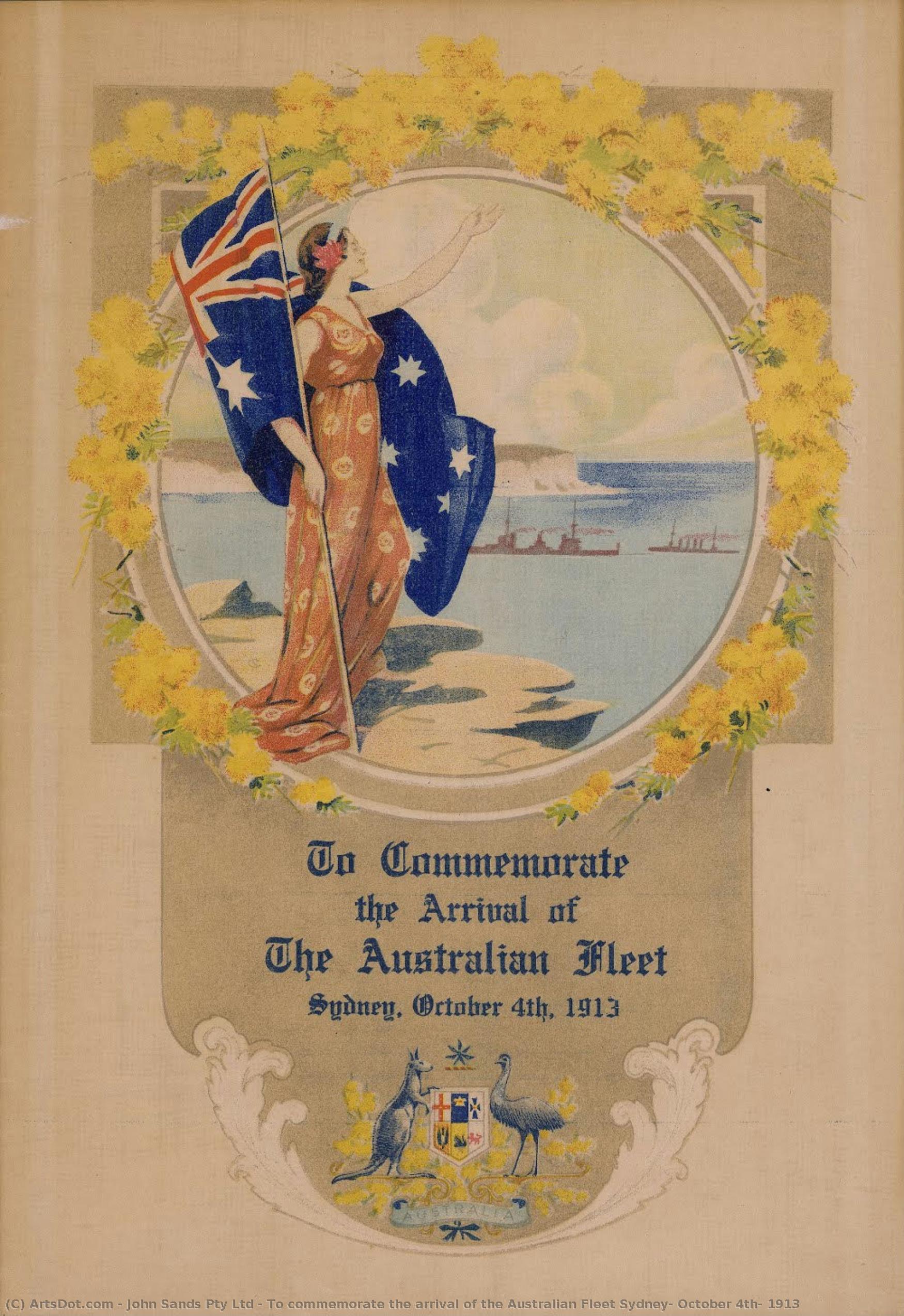 To Commemorate The Arrival Of The Australian Fleet Sydney, October 4th, 1913 — John Sands Pty Ltd