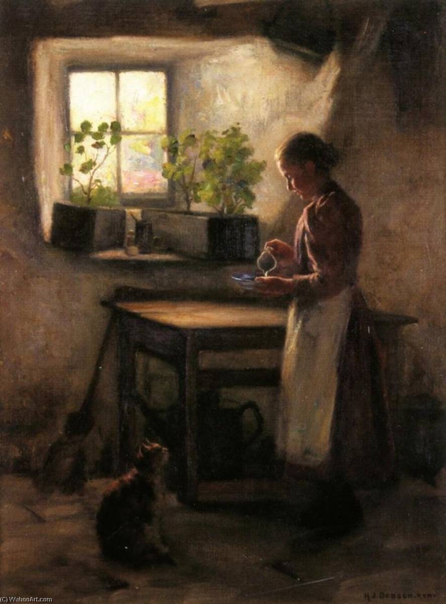 Feeding The Cat — Henry John Dobson