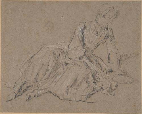 Woman Seated On The Ground — Nicolas Lancret