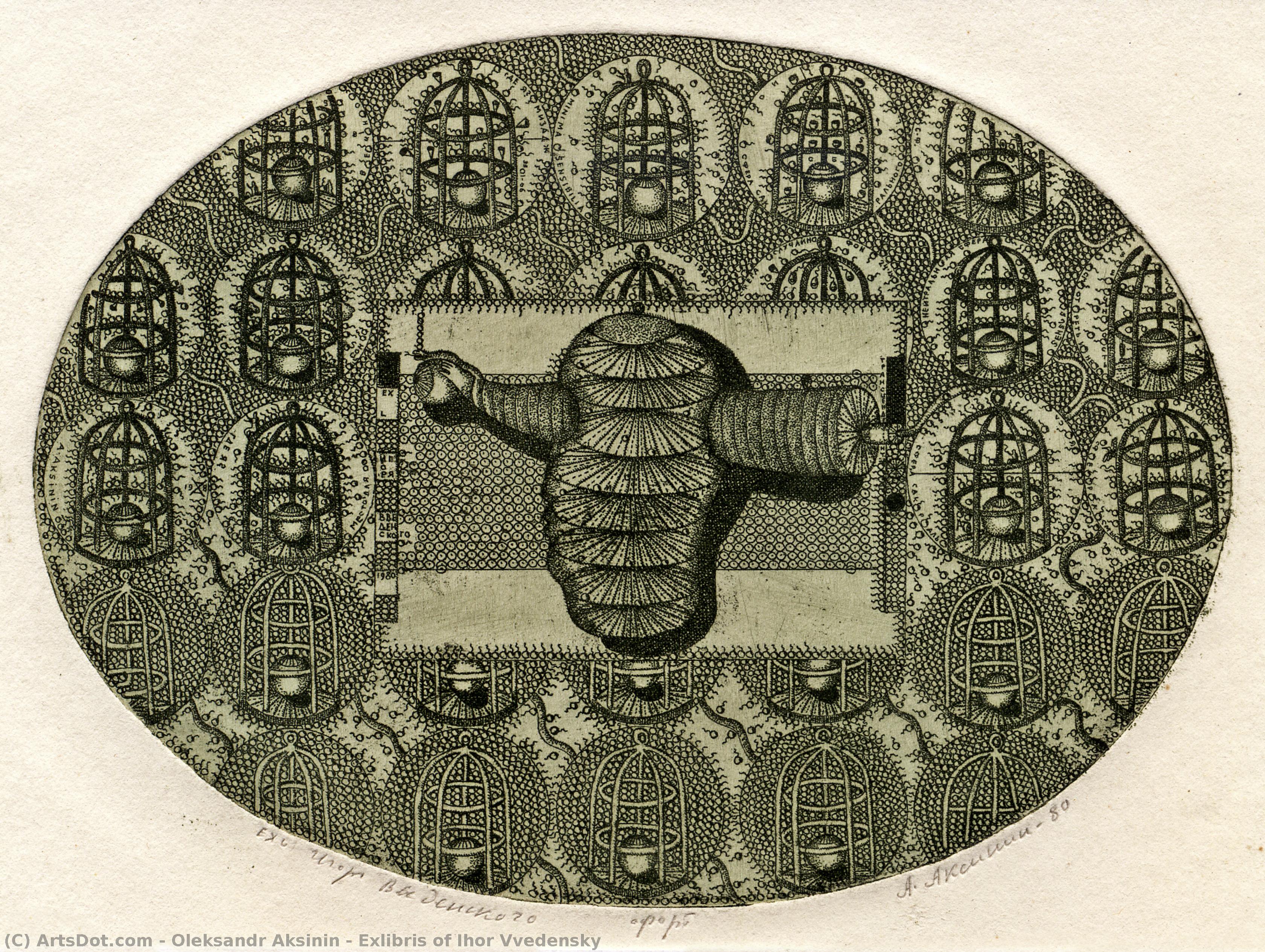 Exlibris Of Ihor Vvedensky — Oleksandr Aksinin