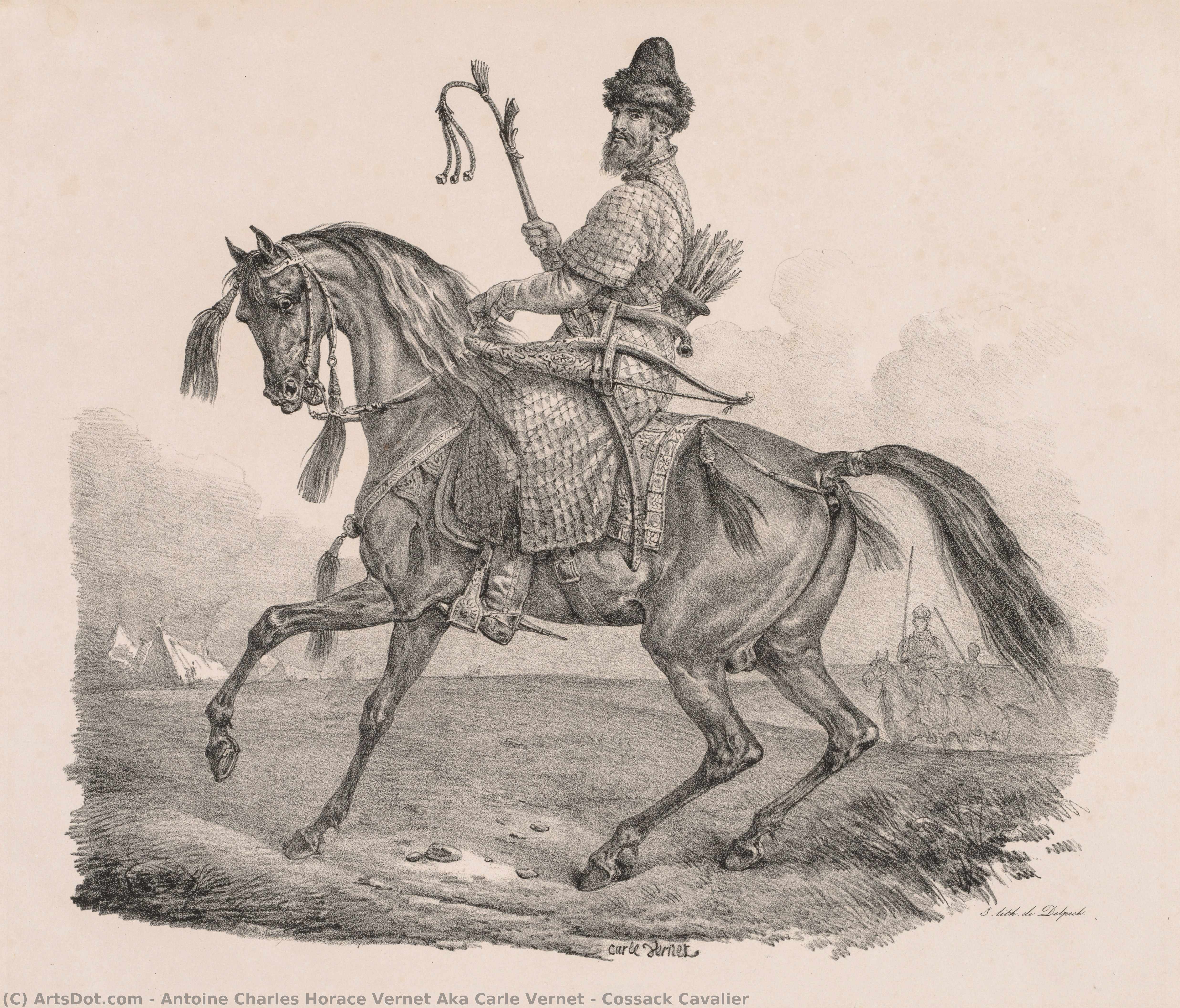 Cossack Cavalier — Antoine Charles Horace Vernet Aka Carle Vernet