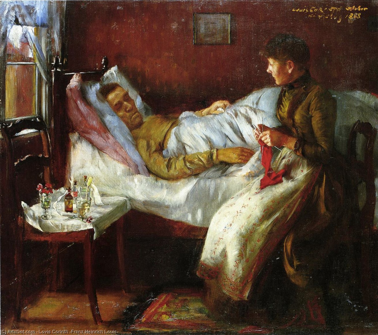 Franz Heinrich Corinth On His Sickbed — Ловис Корнит