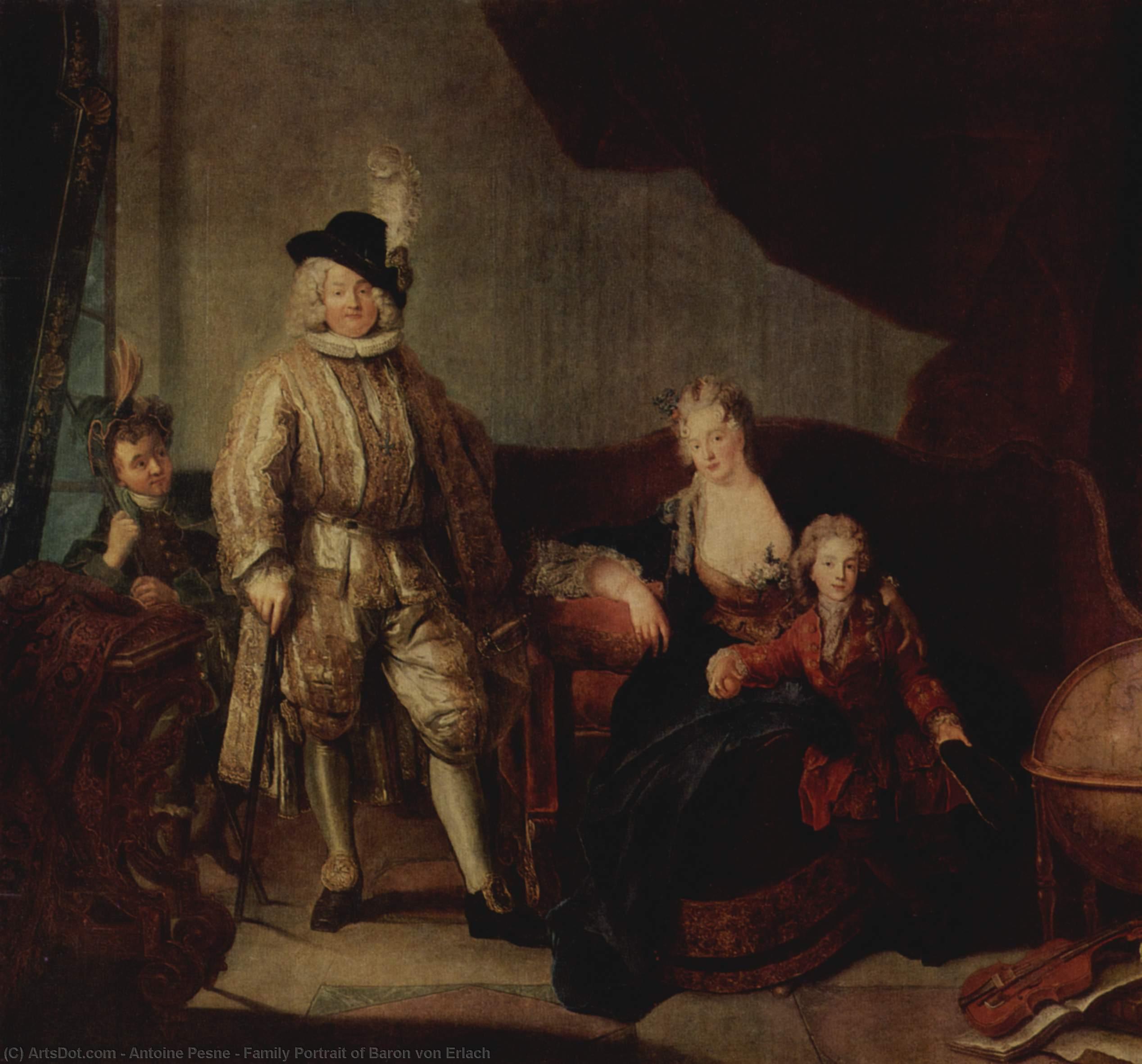 Family Portrait Of Baron Von Erlach — Antoine Pesne
