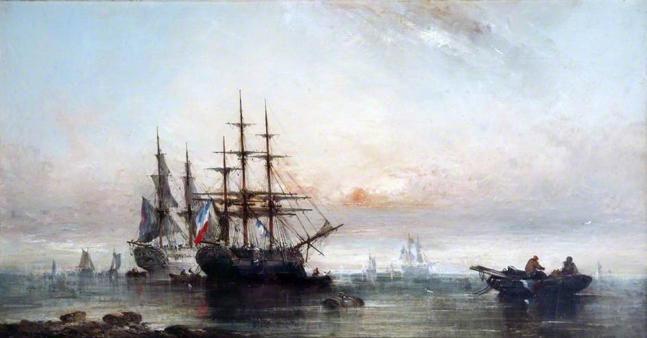 The Harbour, Evening — Henry Thomas Dawson