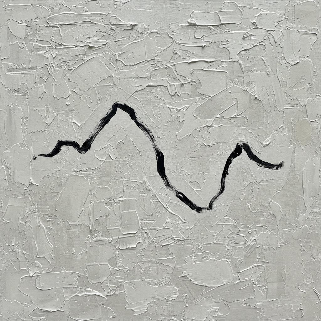 A Singular Black Gesture Navigating The Infinite Topography Of Sculptural White Relief — Laurent Vionnet