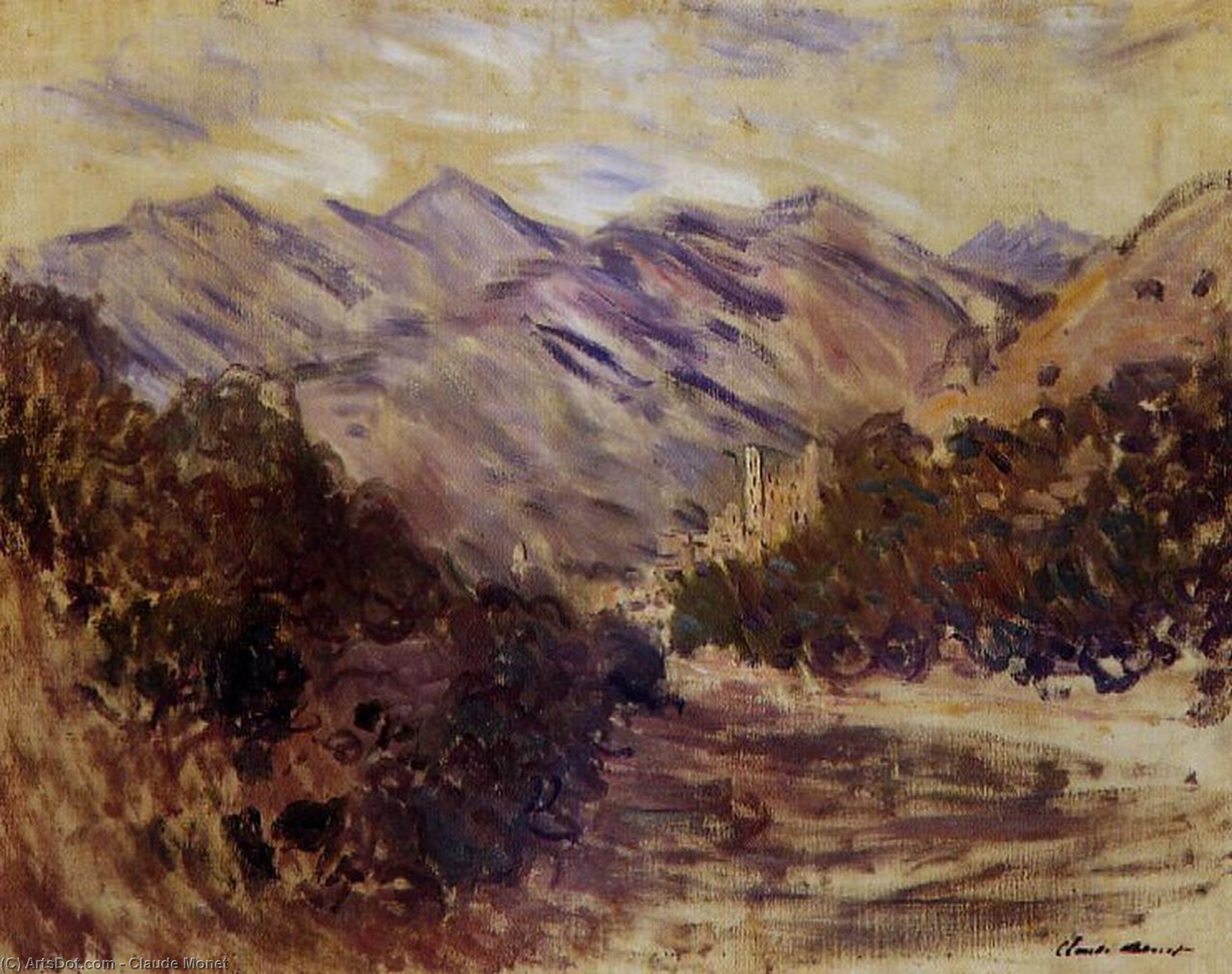 The Valley Of The Nervia With Dolceacqua — Claude Monet