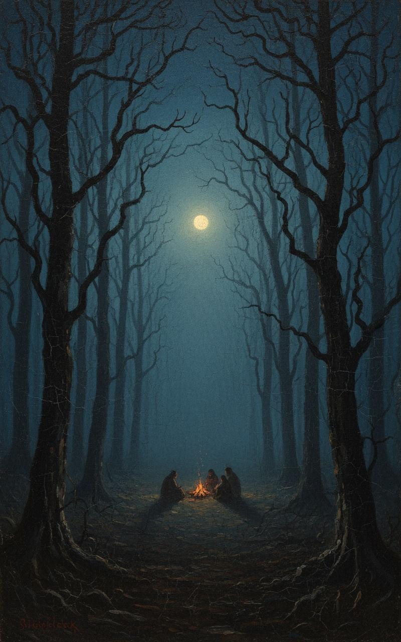 Glut Des Stillen Hains: Eine Tonalistische Nocturne — Clément Delorme