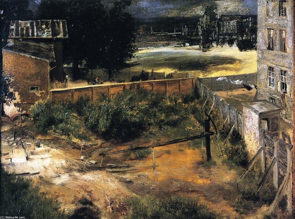 Rear Courtyard And House — Adolph Von Menzel