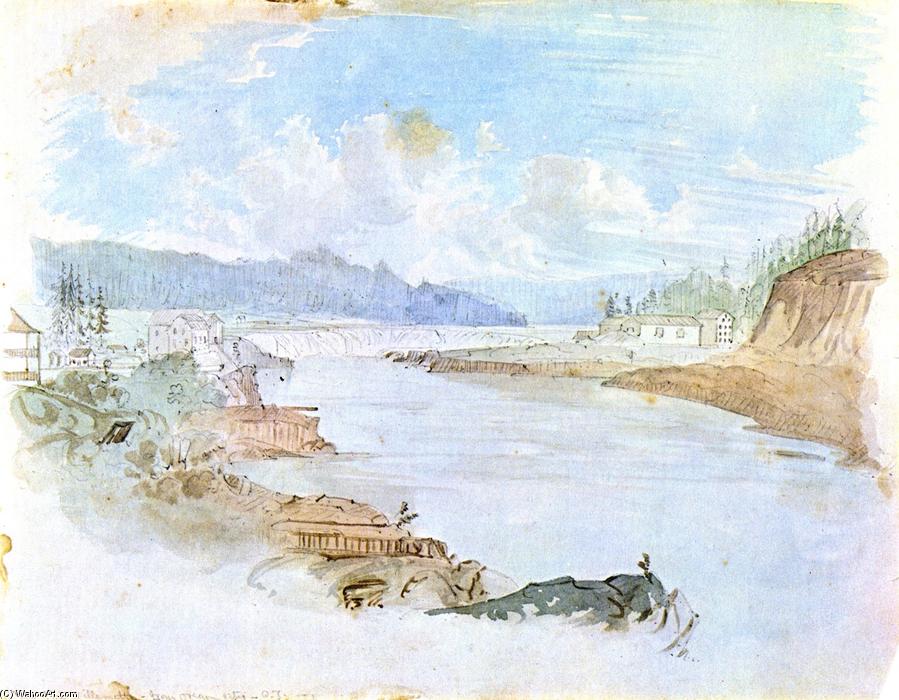 Falls Of The Willamette From Oregon City, Oregon Territory — James Madison Alden