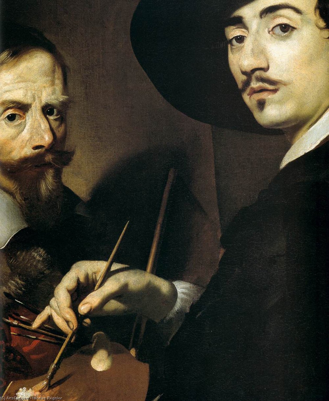 Self-portrait With A Portrait On An Easel (detail) — Nikola Renje