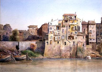 View Of The Tevere A Monte Brianzo, Rome — Ettore Roesler Franz