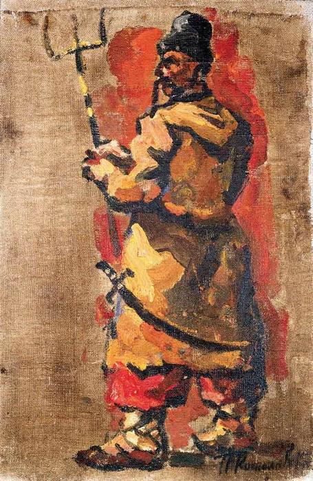 Triptych. Cossack With A Fork. — Petar Končalovski