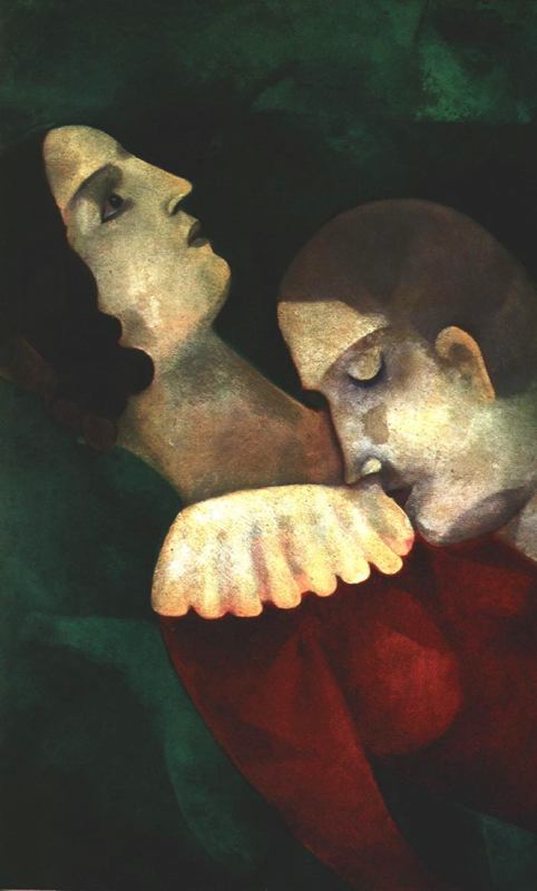 Lovers In Green — Marc Chagall