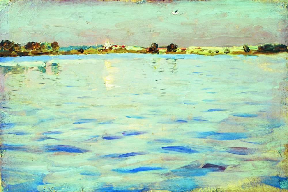 The Last Rays Of The Sun. A Lake. — Isaak Ilyich Levitan