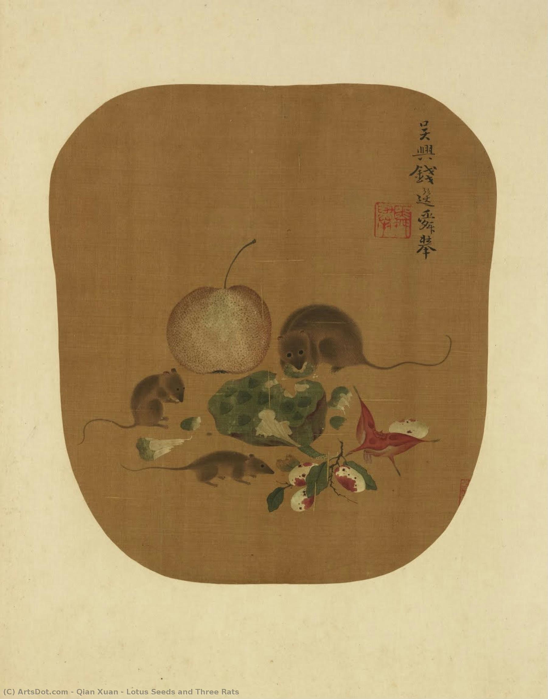 Lotus Seeds And Three Rats — Qian Xuan