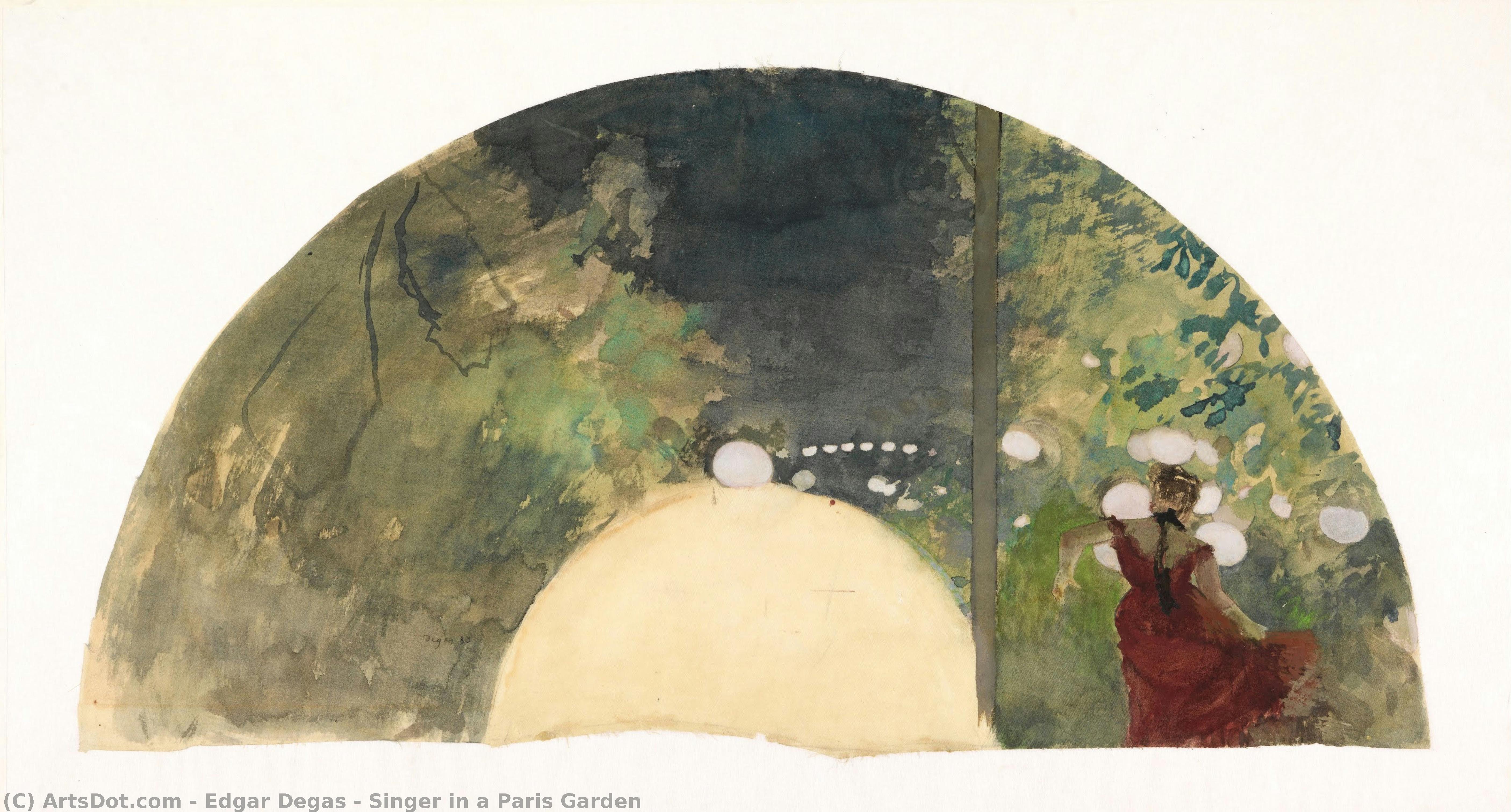 Singer In A Paris Garden — Edgar Degas