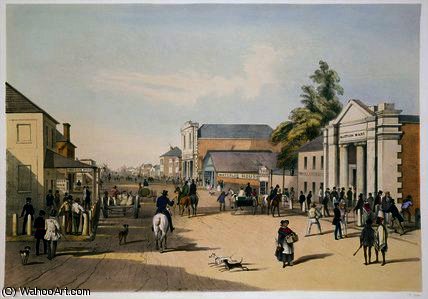 Hindley Street From The Corner Of King William — Samuel Thomas Gill