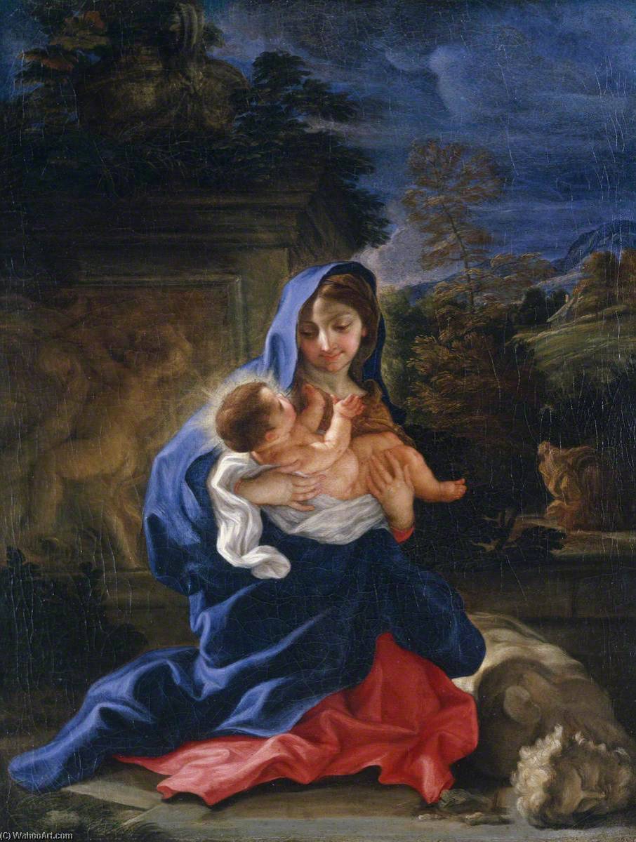 The Rest On The Flight Into Egypt — Detto Baciccio Giovanni Battista Gaulli