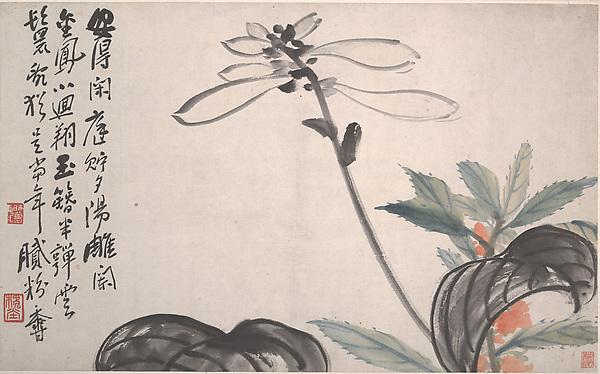 近代 陳衡恪 玉簪花 冊頁 Plantain Lily — Chen Hengke
