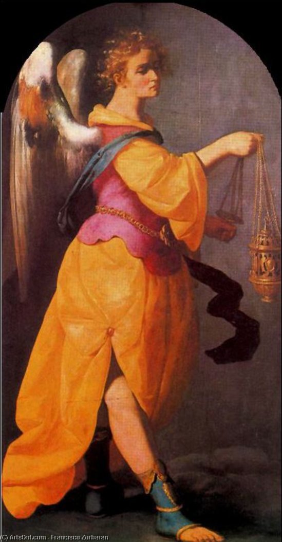 Engel Mit Räuchergefäß, Blick Nach Rechts — Francisco De Zurbarán
