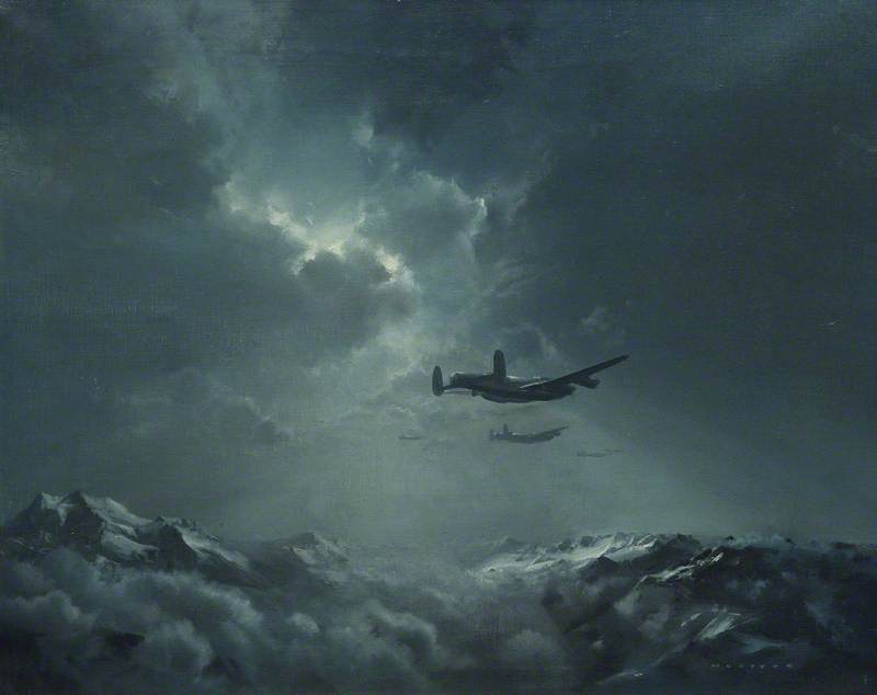 Lancasters Over Mountains — Frank Wootton