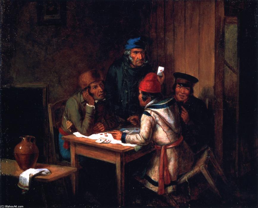 A Game Of Cards — Cornelius David Krieghoff