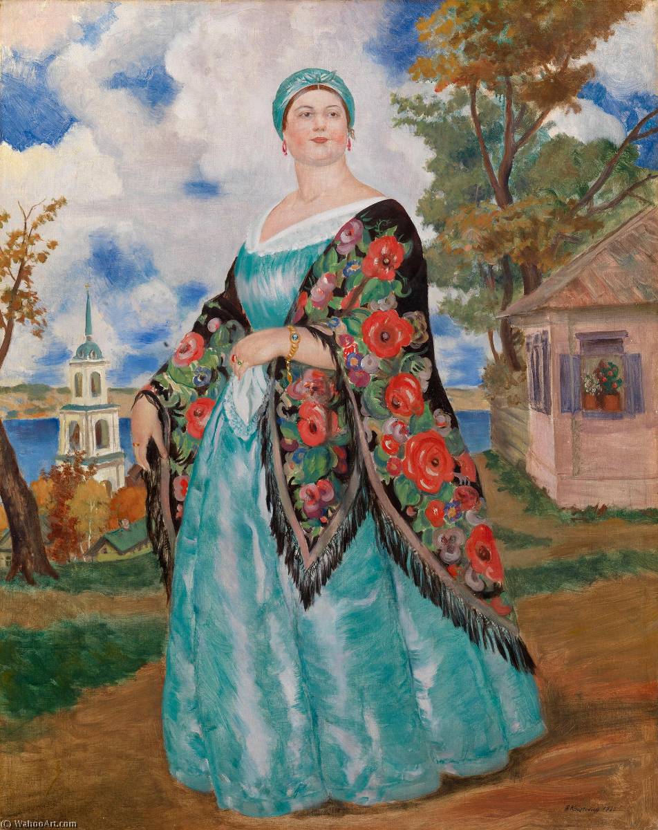 Merchant's Wife — Boris Mikhailovich Kustodiev